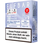 Elfbar Elfa Blue Razz Lemonade Pods 2 x 20 mg