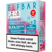 Elfbar Elfa Blueberry Cotton Candy Pods 2 x 20 mg